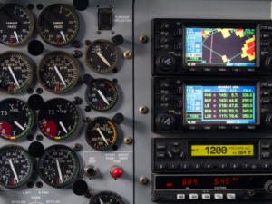 This is an airplane dashboard.